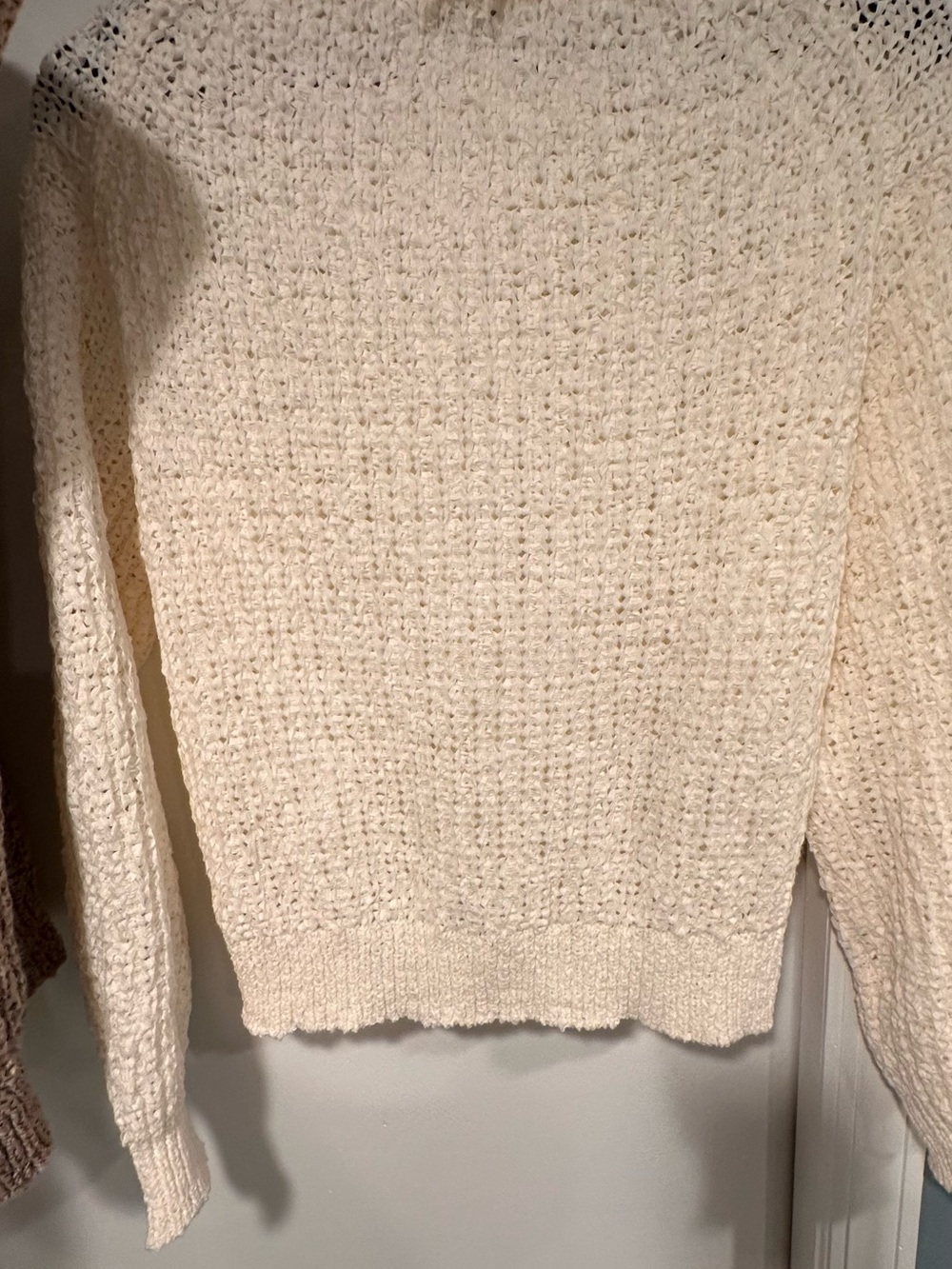 Two Women's Crewneck crochet Sweaters - Ivory and Taupe- a new day - Picture 7 of 7